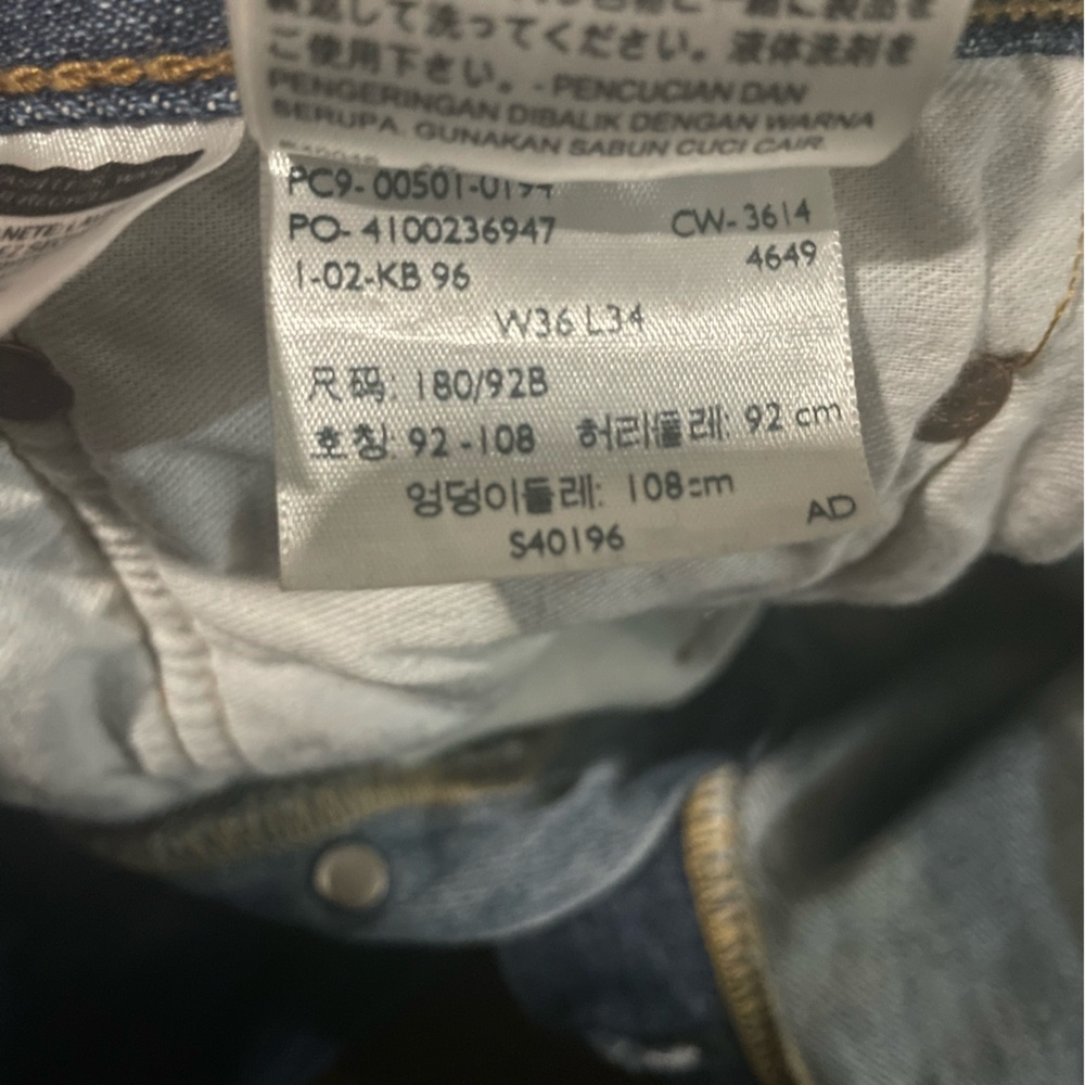Levi's Men's 501 Classic Denim Jeans 36 x 34 - Picture 4 of 5